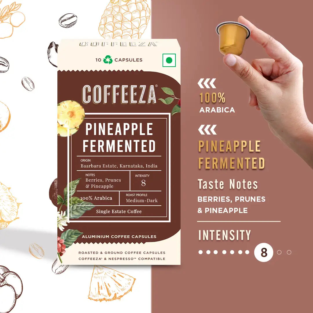 Pineapple Fermented Coffee – Single-Estate, 100% Arabica Coffee Capsules