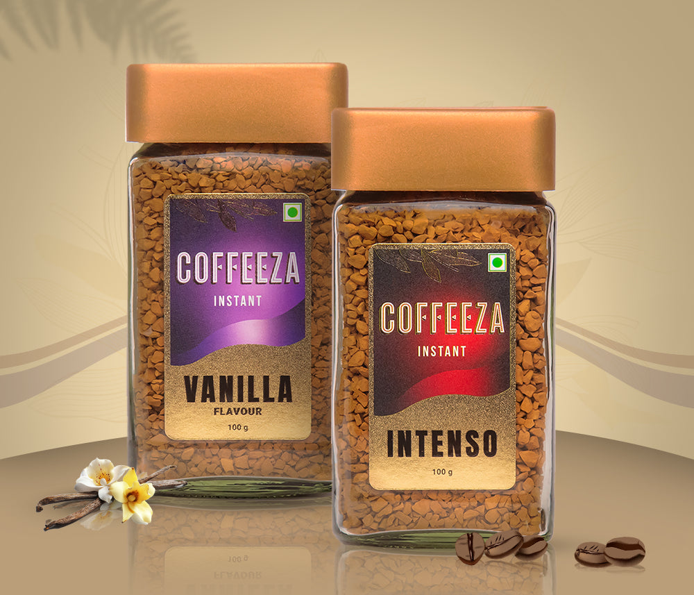 Vanilla and Intenso Flavoured instant coffee