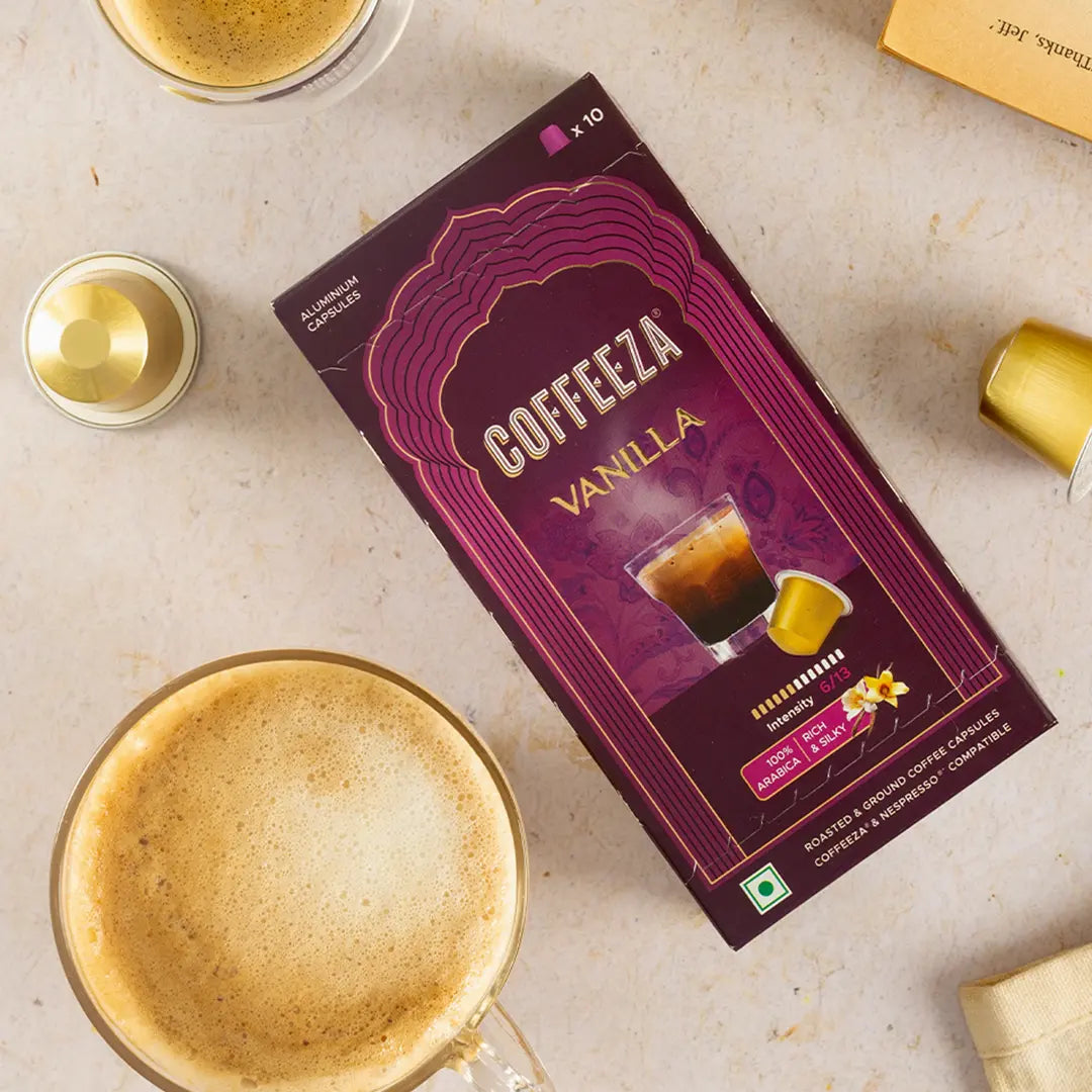 Vanilla 100% Arabica Flavoured Aluminium Coffee Capsules