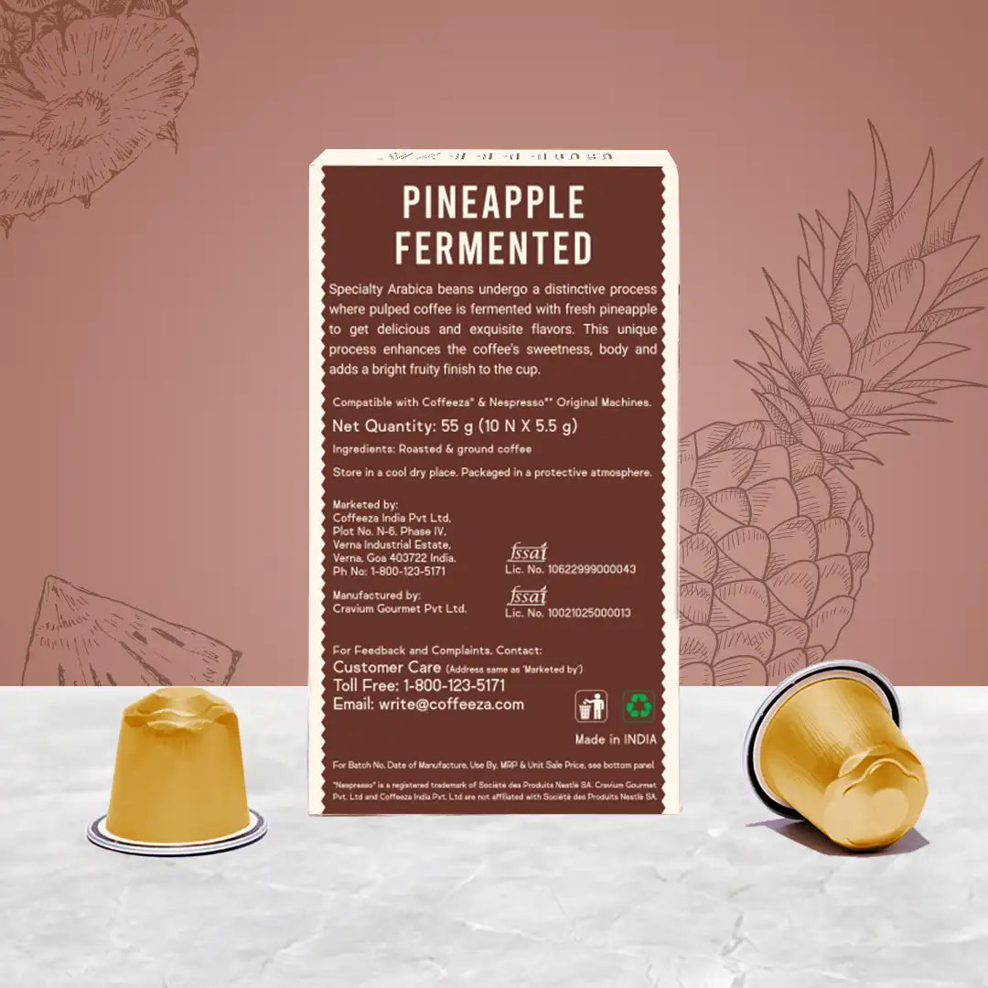 Pineapple Fermented Coffee – Single-Estate, 100% Arabica Coffee Capsules
