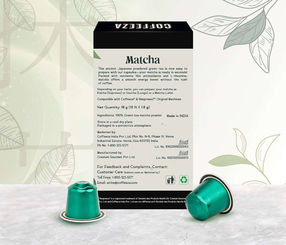 Nespresso Compatible matcha pods