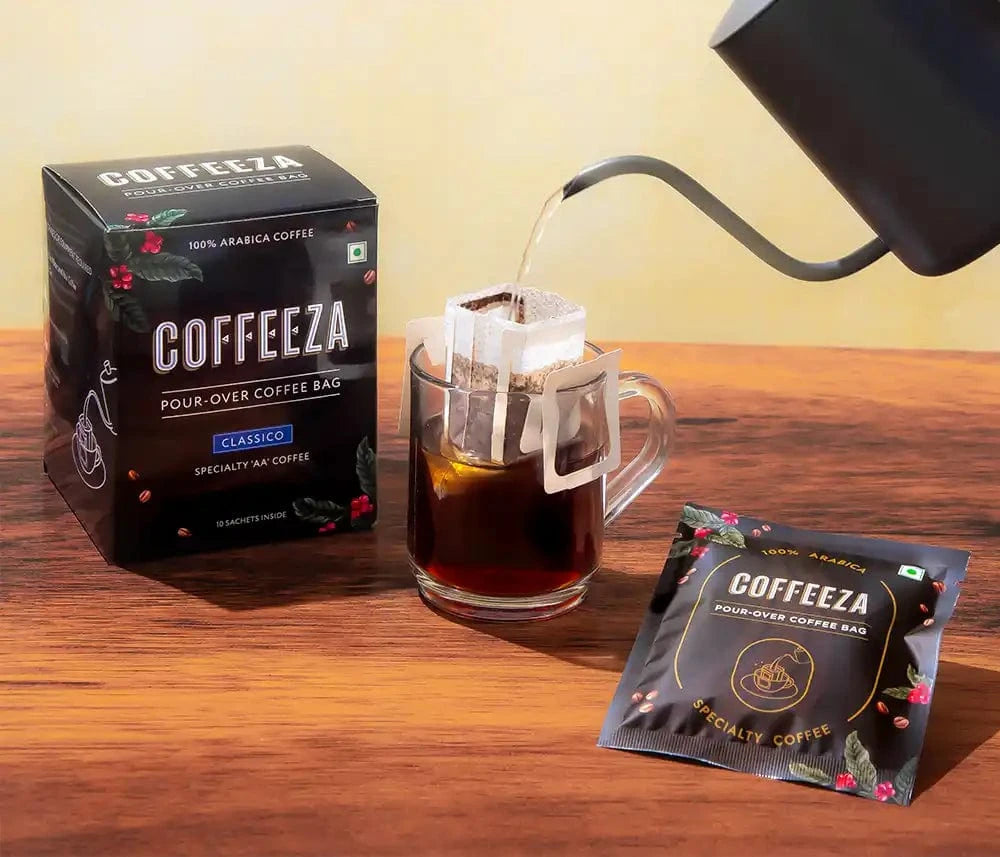 Coffeeza Classico - 100% AA Arabica Pour-Over Coffee Bags | No Equipment Needed nespresso compatible DBS-CLA1-VER1-01