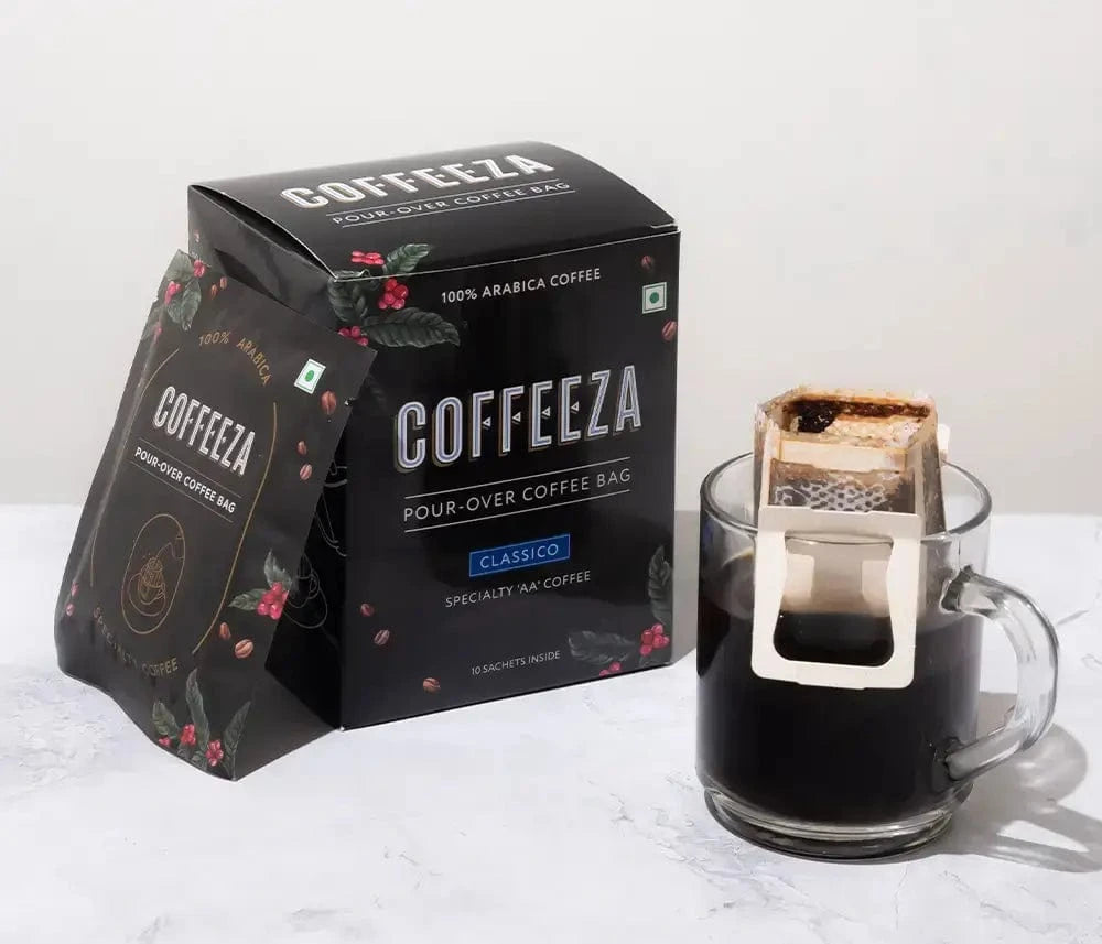 Coffeeza Classico - 100% AA Arabica Pour-Over Coffee Bags | No Equipment Needed nespresso compatible DBS-CLA1-VER1-01