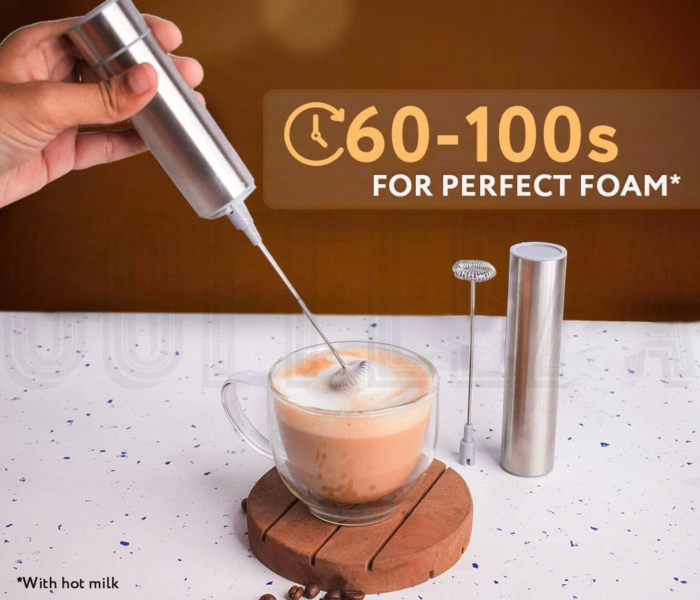 Coffeeza Coffeeza Handheld Milk Frother nespresso compatible HFS-FRO1-SI-VER1-01