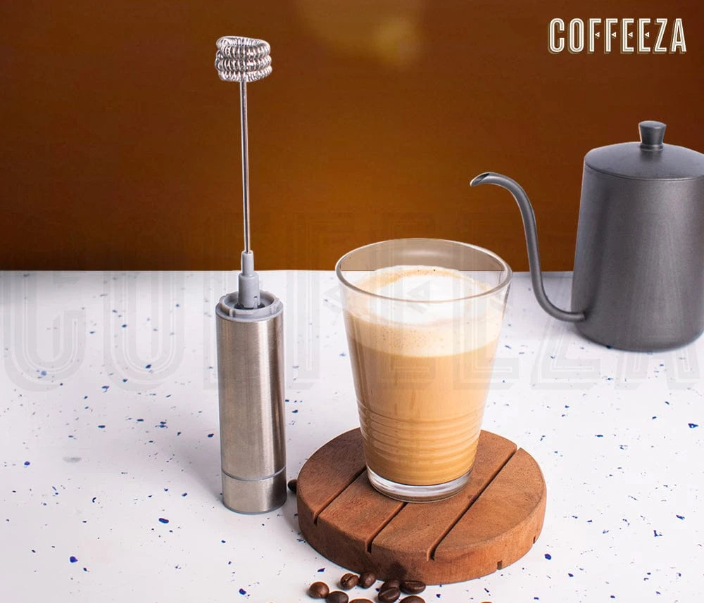 Coffeeza Coffeeza Handheld Milk Frother nespresso compatible HFS-FRO1-SI-VER1-01