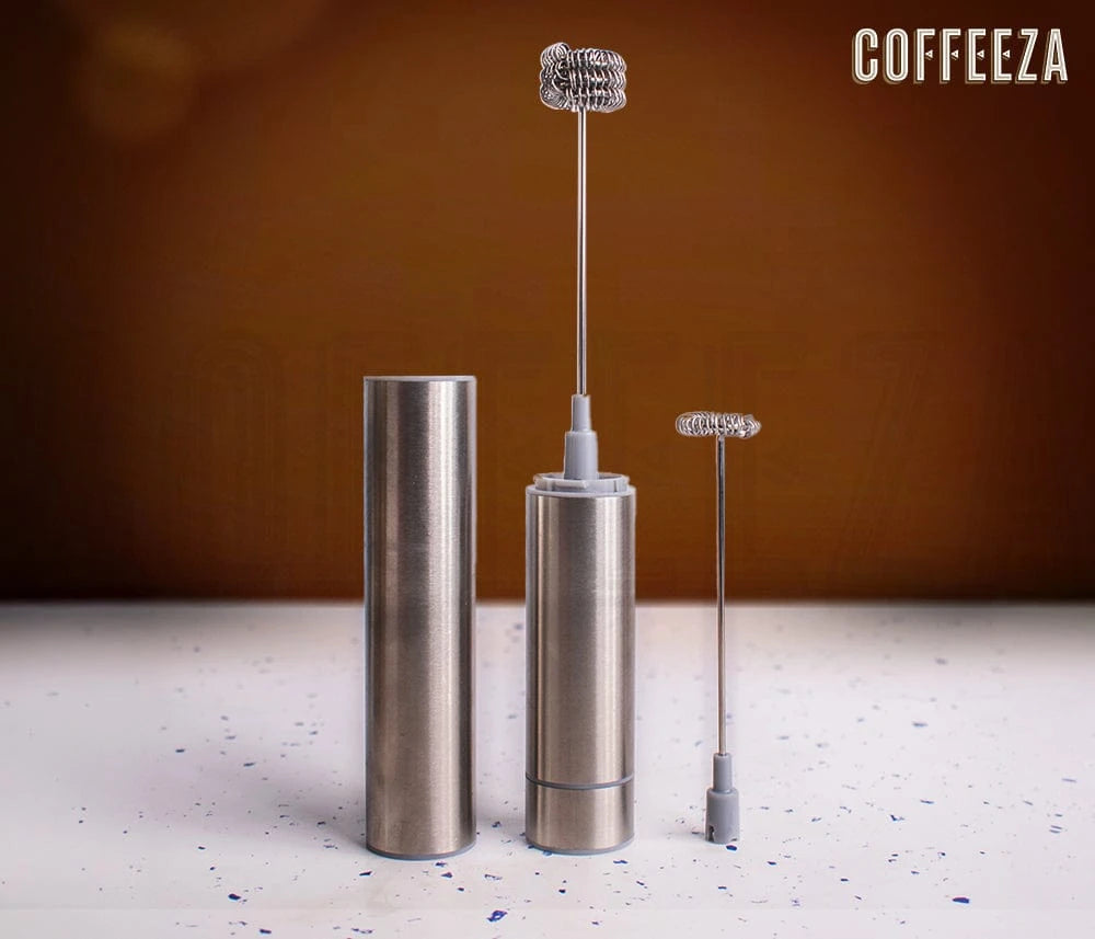 Coffeeza Finero Mini Portable Espresso Machine + Handheld Milk Frother  + 10 FREE Coffee Pods + 1 Year Membership Benefits nespresso compatible BUNDL-FIN3-BK-VER1-09