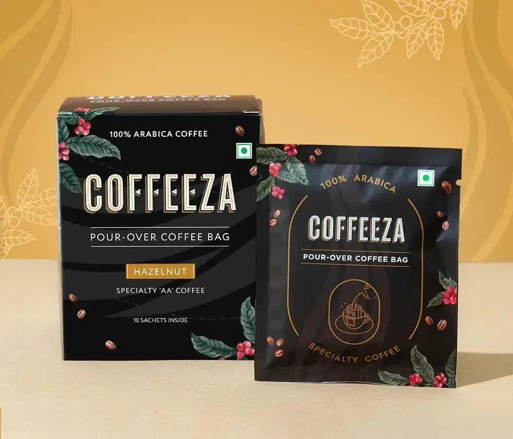 Hazelnut Flavoured - 100% AA Arabica Pour-Over Coffee Bags – Coffeeza Hazelnut Flavoured - 100% AA Arabica Pour-Over Coffee Bags – Coffeeza