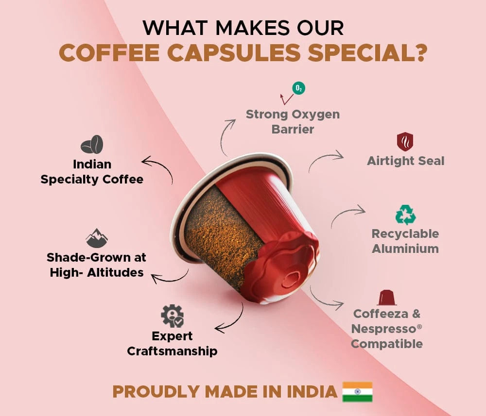 Coffeeza Intenso Aluminium Coffee Capsules nespresso compatible