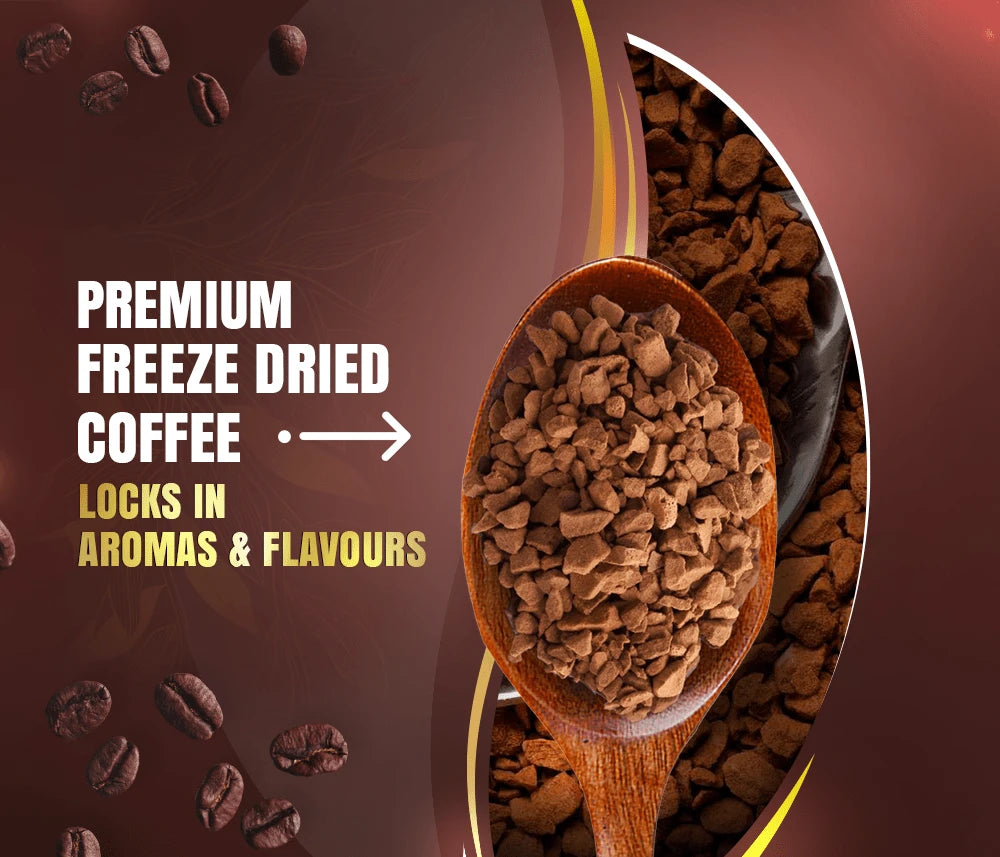 Coffeeza Intenso Instant Coffee | Freeze-Dried 100gms | Bold & Intense - Premium Coffee nespresso compatible