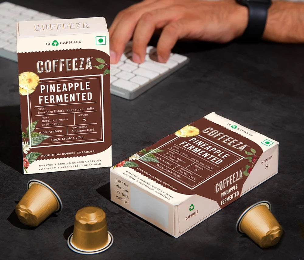 Coffeeza Pineapple Fermented Coffee – Single-Estate, 100% Arabica Coffee Capsules nespresso compatible