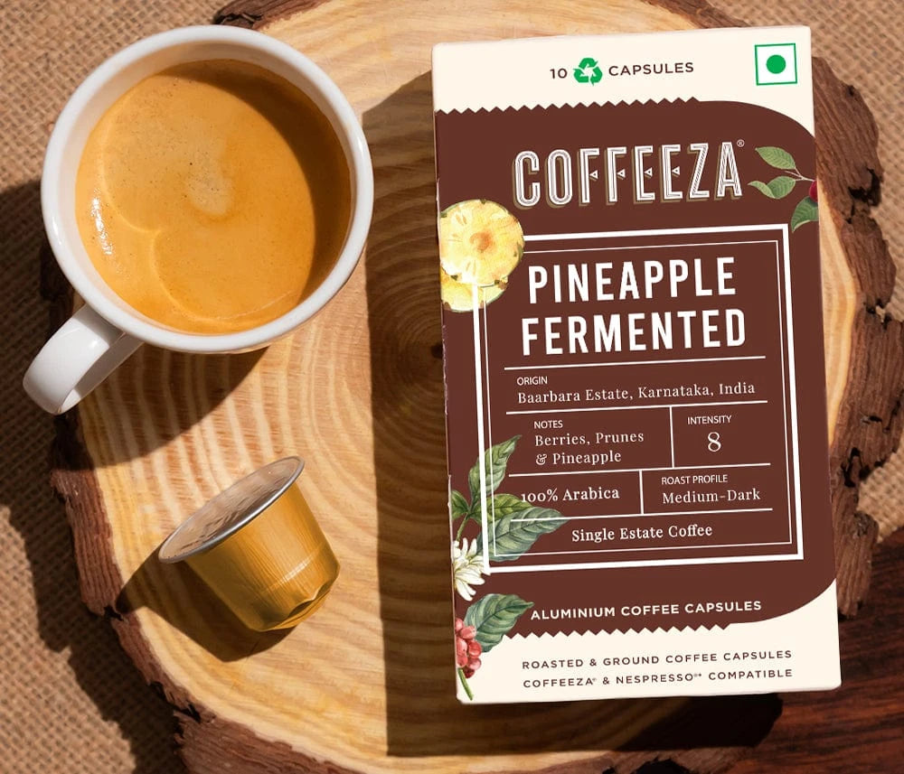 Coffeeza Pineapple Fermented Coffee – Single-Estate, 100% Arabica Coffee Capsules nespresso compatible