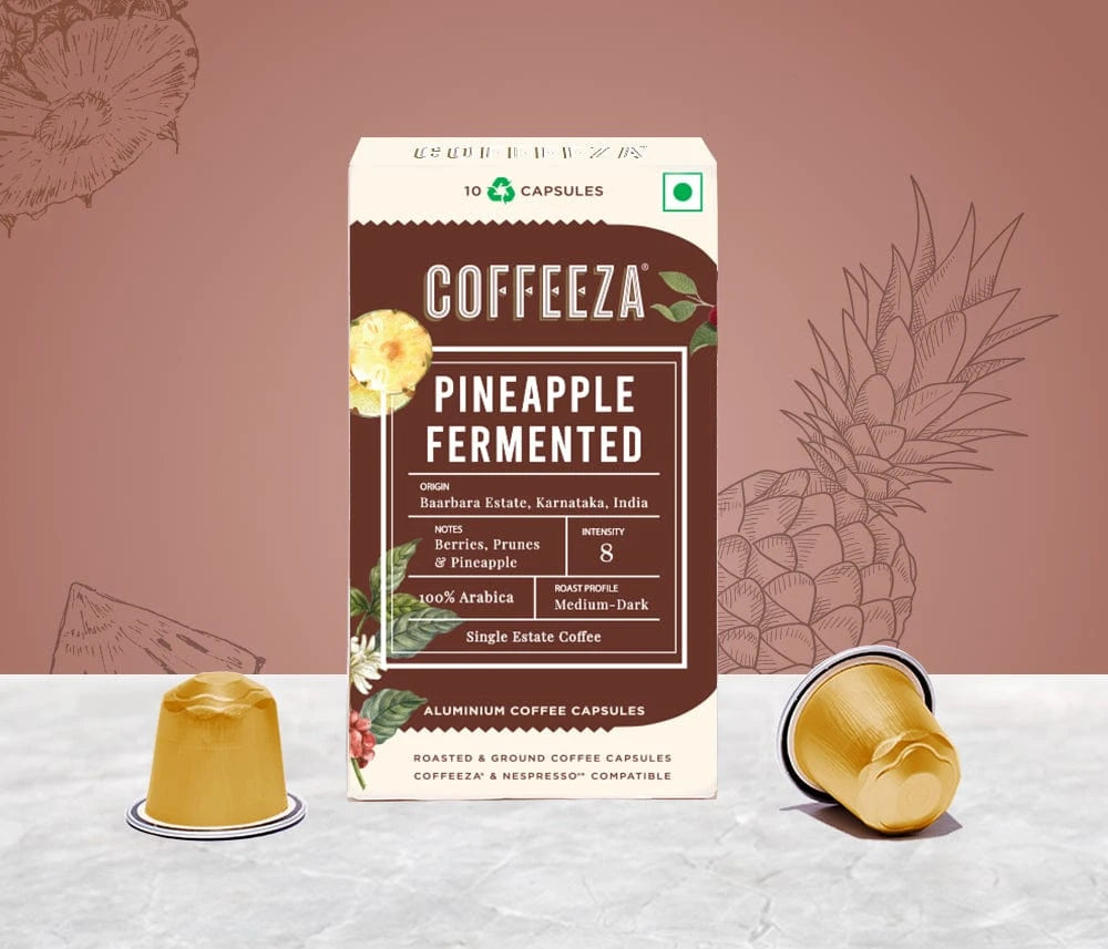 Coffeeza Pineapple Fermented Coffee – Single-Estate, 100% Arabica Coffee Capsules nespresso compatible CCS-ALU-PIF1-VER1-01
