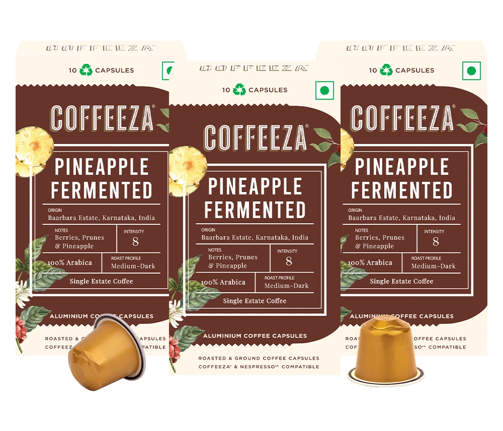 Coffeeza Pineapple Fermented Coffee – Single-Estate, 100% Arabica Coffee Capsules nespresso compatible CCS-ALU-PIF1-VER1-02