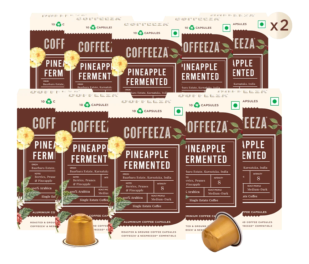 Coffeeza Pineapple Fermented Coffee – Single-Estate, 100% Arabica Coffee Capsules nespresso compatible CCS-ALU-PIF1-VER1-05