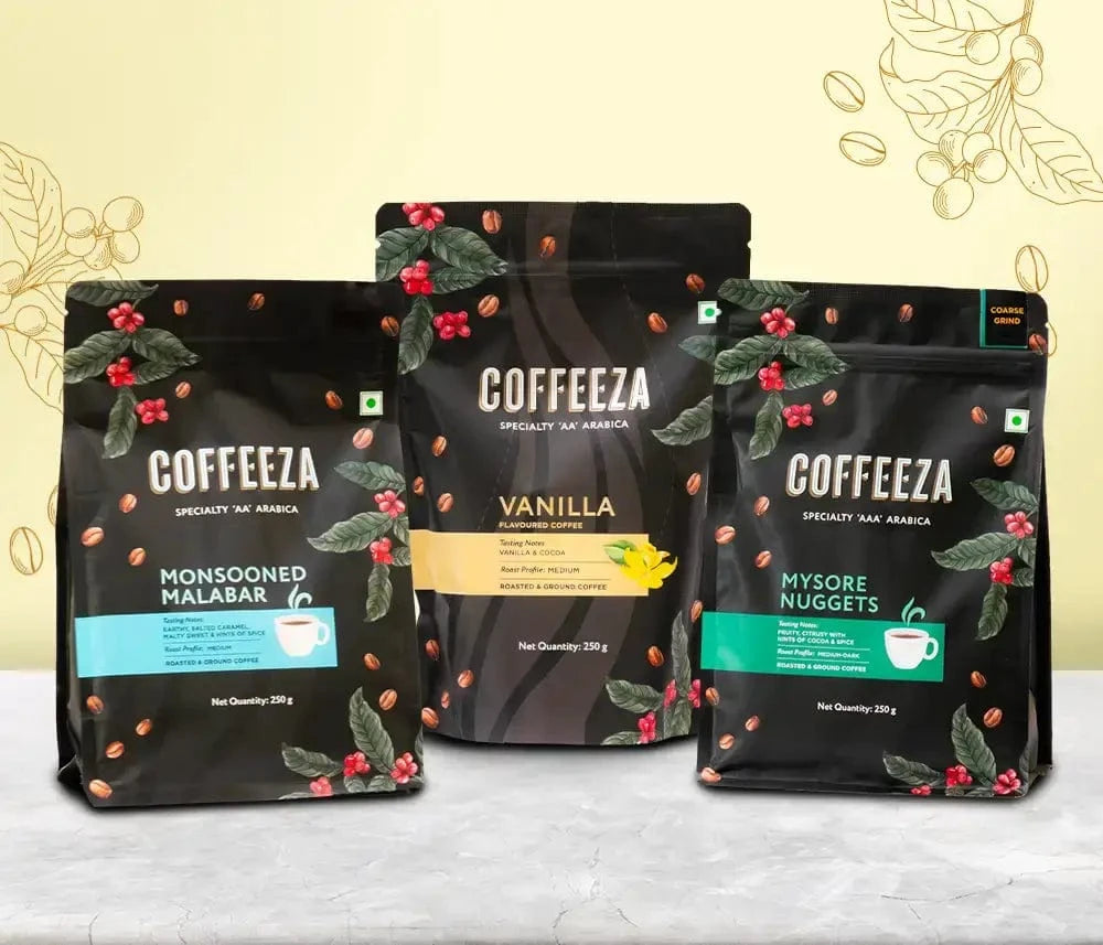 Coffeeza Rich Experience - "AA" Specialty Ground Coffee - Pack of 3 nespresso compatible