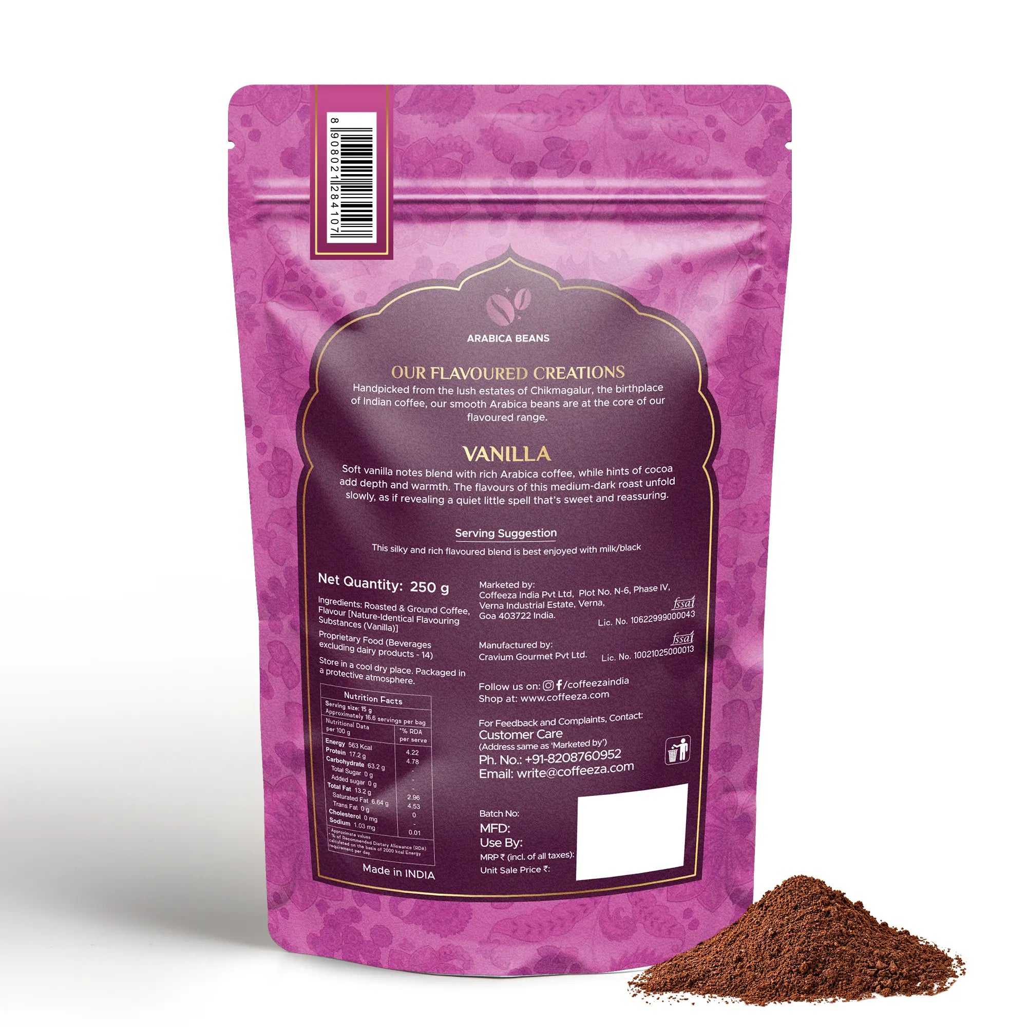 Flavour Fusion - Specialty Ground Coffee - Pack Of 5 (250gm X5)