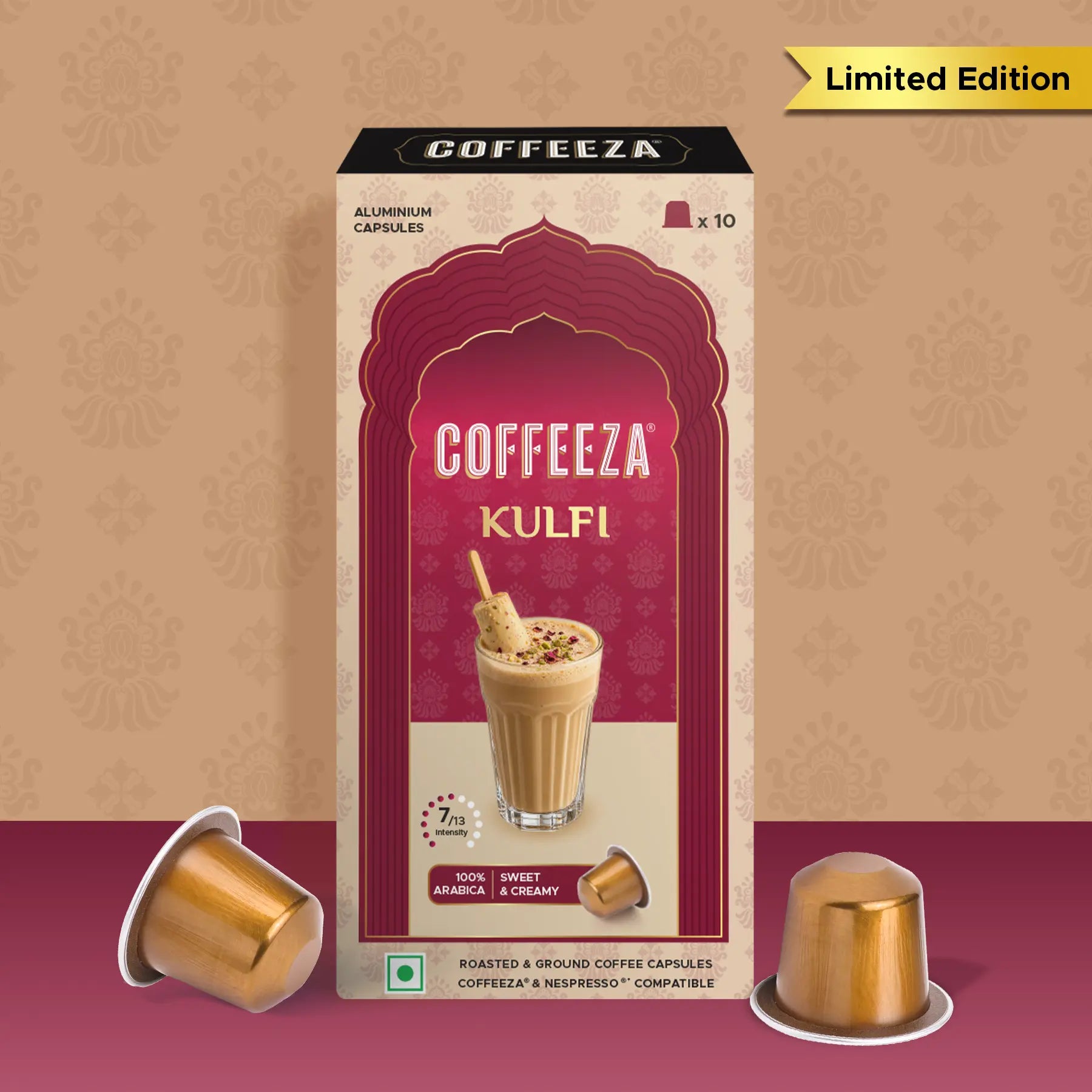 Coffeeza Kulfi Flavoured 100% Arabica Coffee Capsules(Limited Edition)
