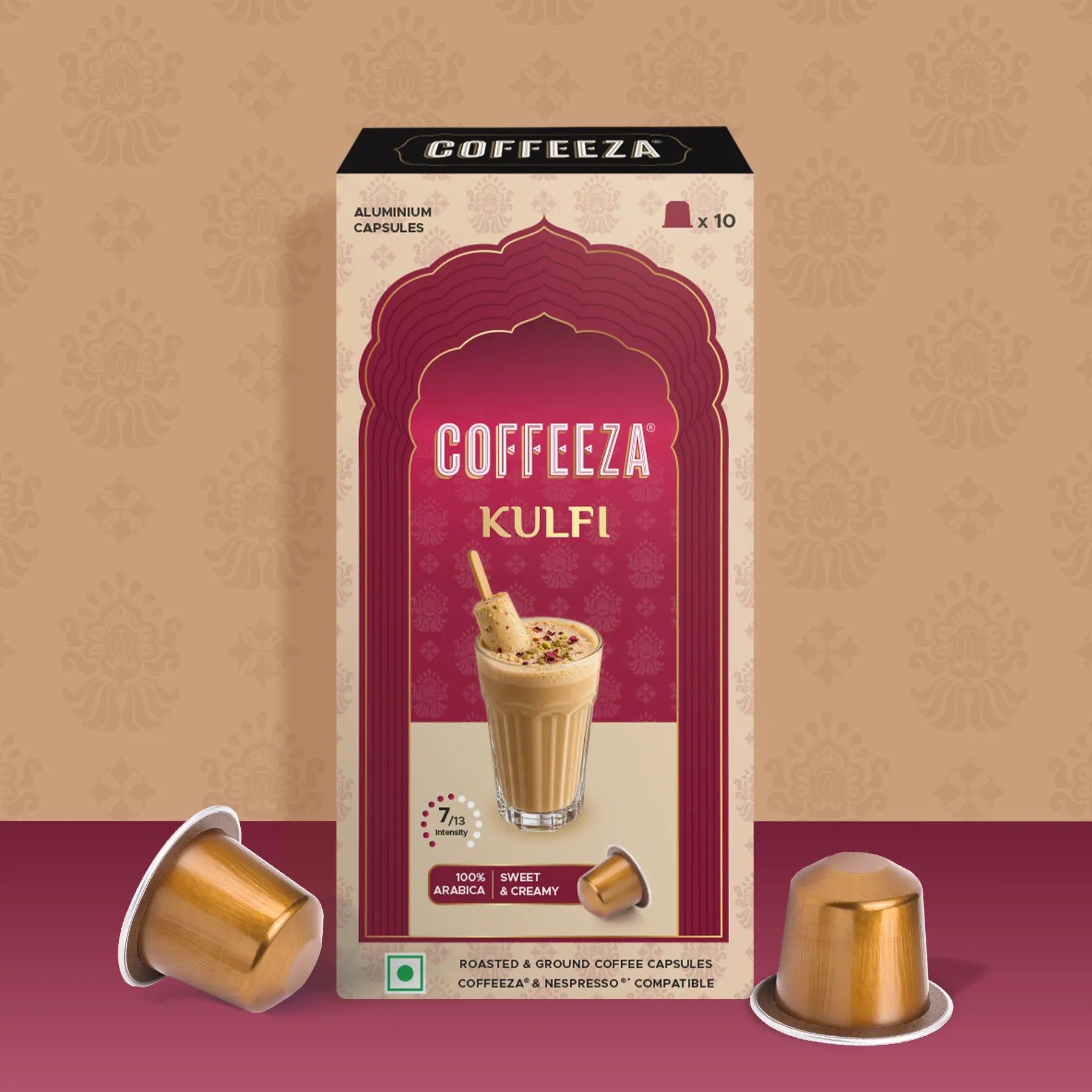 Coffeeza Kulfi Flavoured 100% Arabica Coffee Capsules