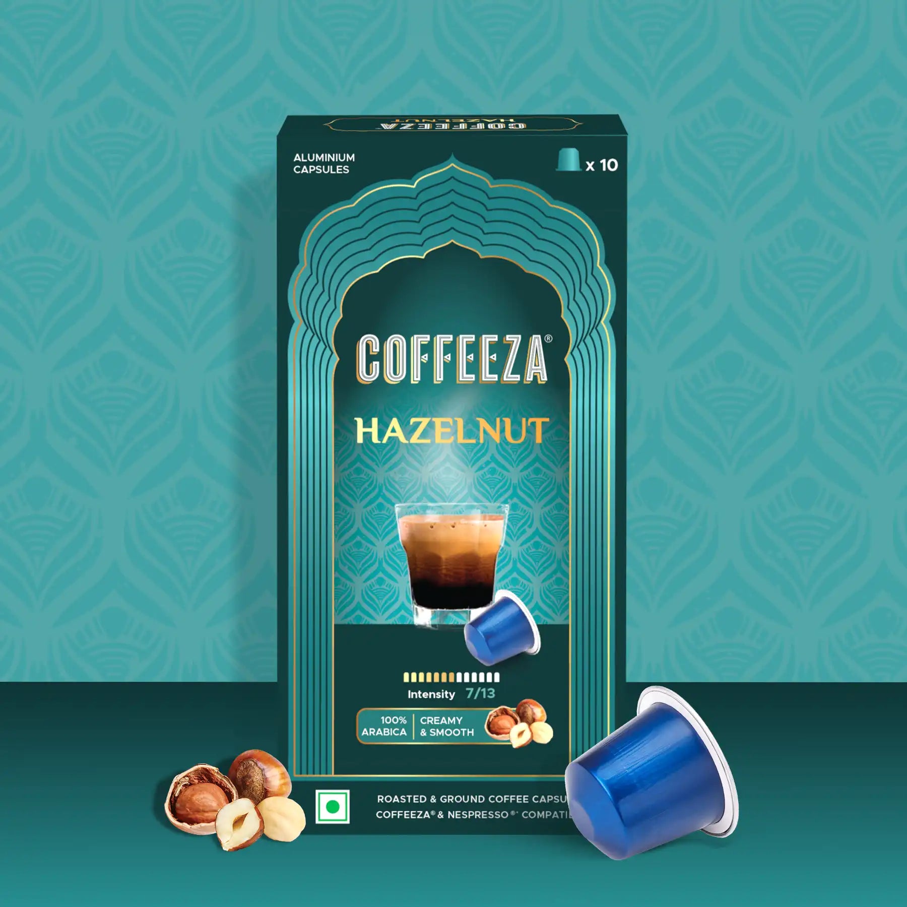 Hazelnut  100% Arabica Flavoured Aluminium Coffee Capsules
