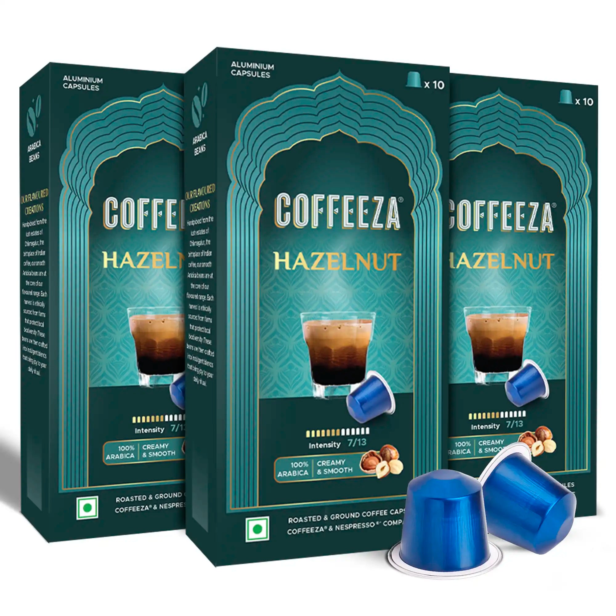 Hazelnut  100% Arabica Flavoured Aluminium Coffee Capsules