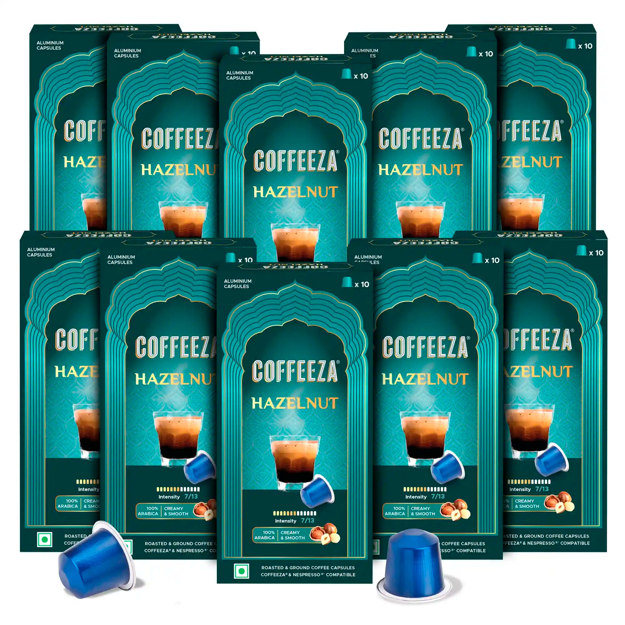 Hazelnut  100% Arabica Flavoured Aluminium Coffee Capsules