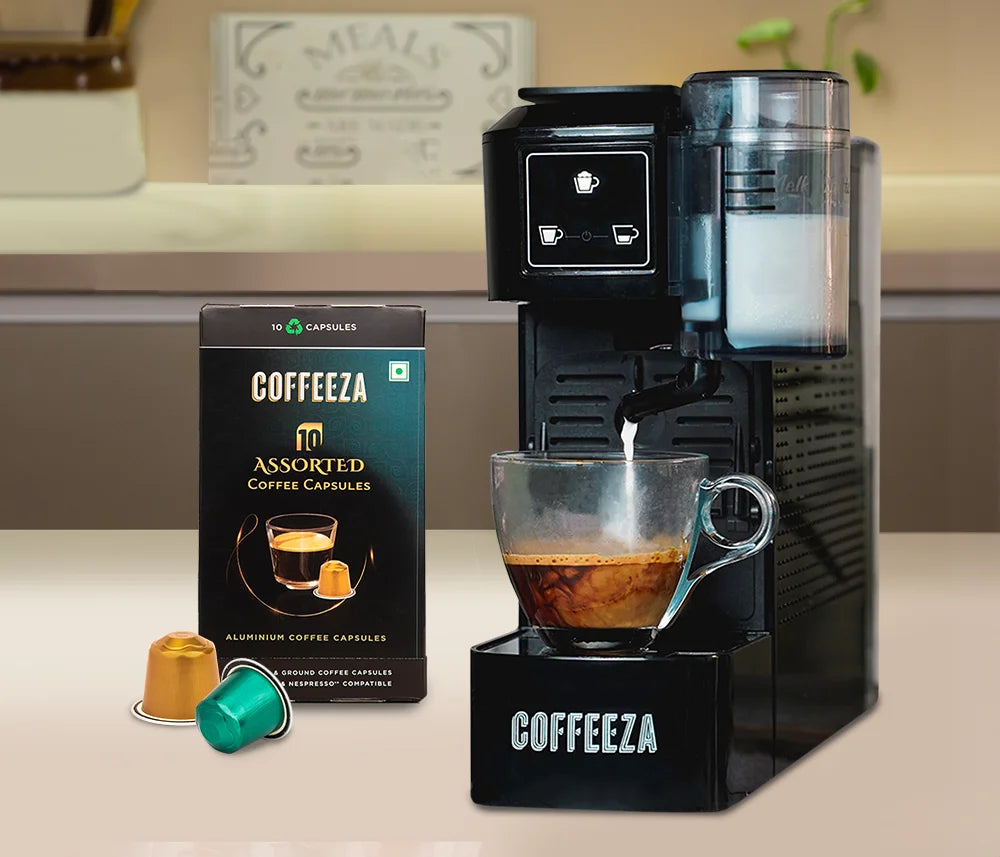 (Refurbished) Lattisso One-Touch Capsule Coffee Machine + Free 10 Assorted Capsules