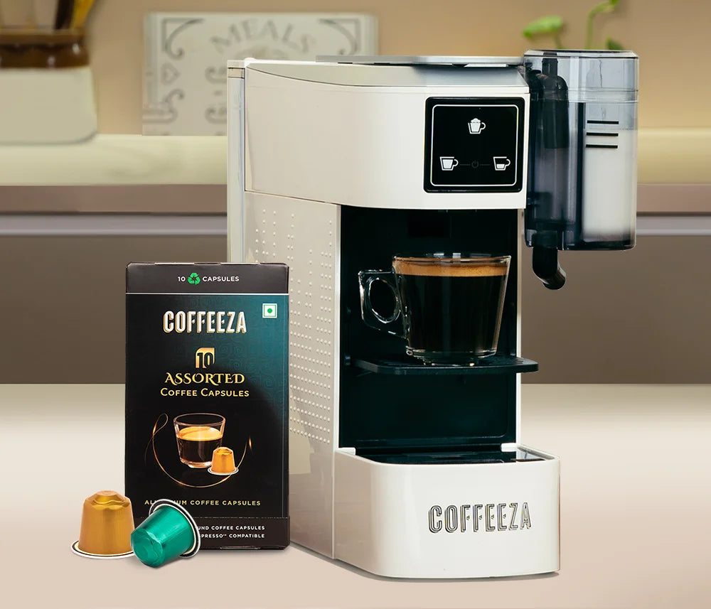 (Refurbished) Lattisso One-Touch Capsule Coffee Machine + Free 10 Assorted Capsules