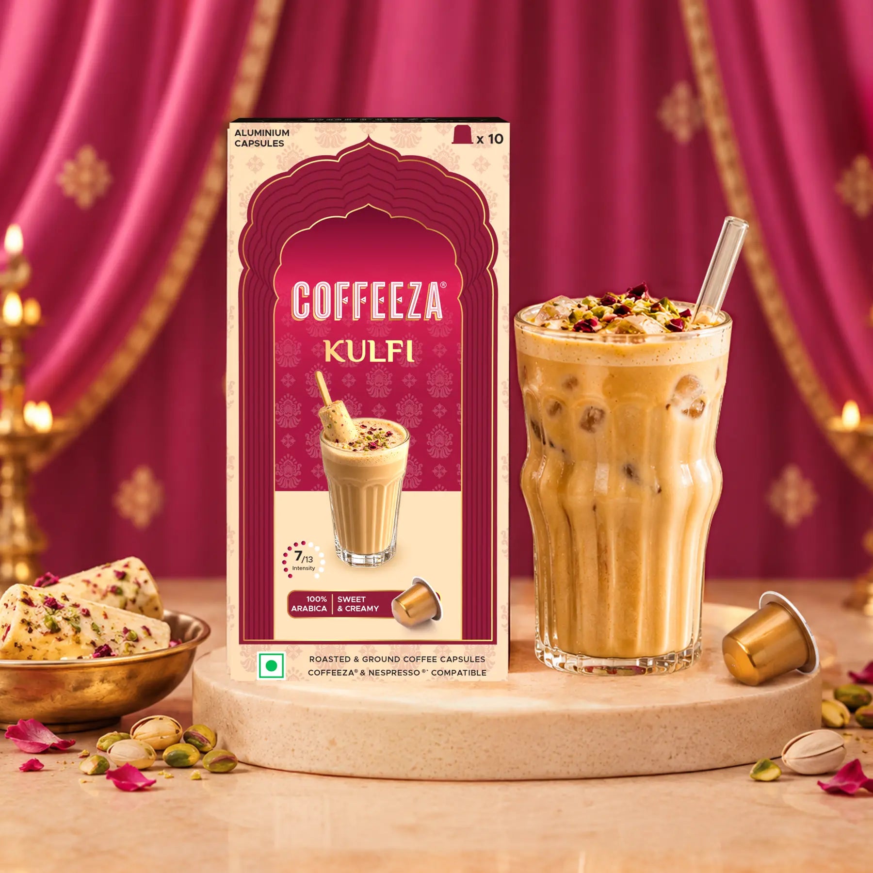 Coffeeza Kulfi Flavoured 100% Arabica Coffee Capsules
