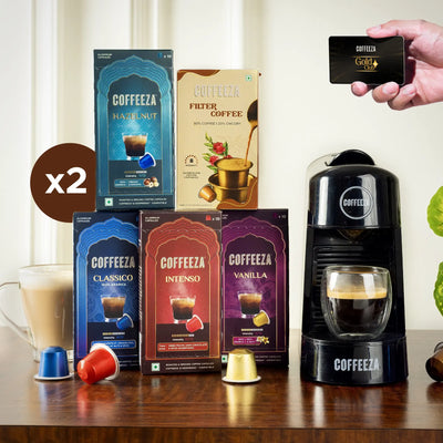 Finero Next Coffee Machine + 100 FREE Coffee Capsules + 1 Year Membership Benefits