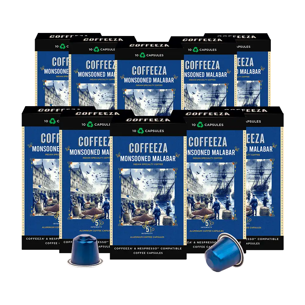 Monsooned Malabar 100% AA Arabica Aluminium Coffee Capsules