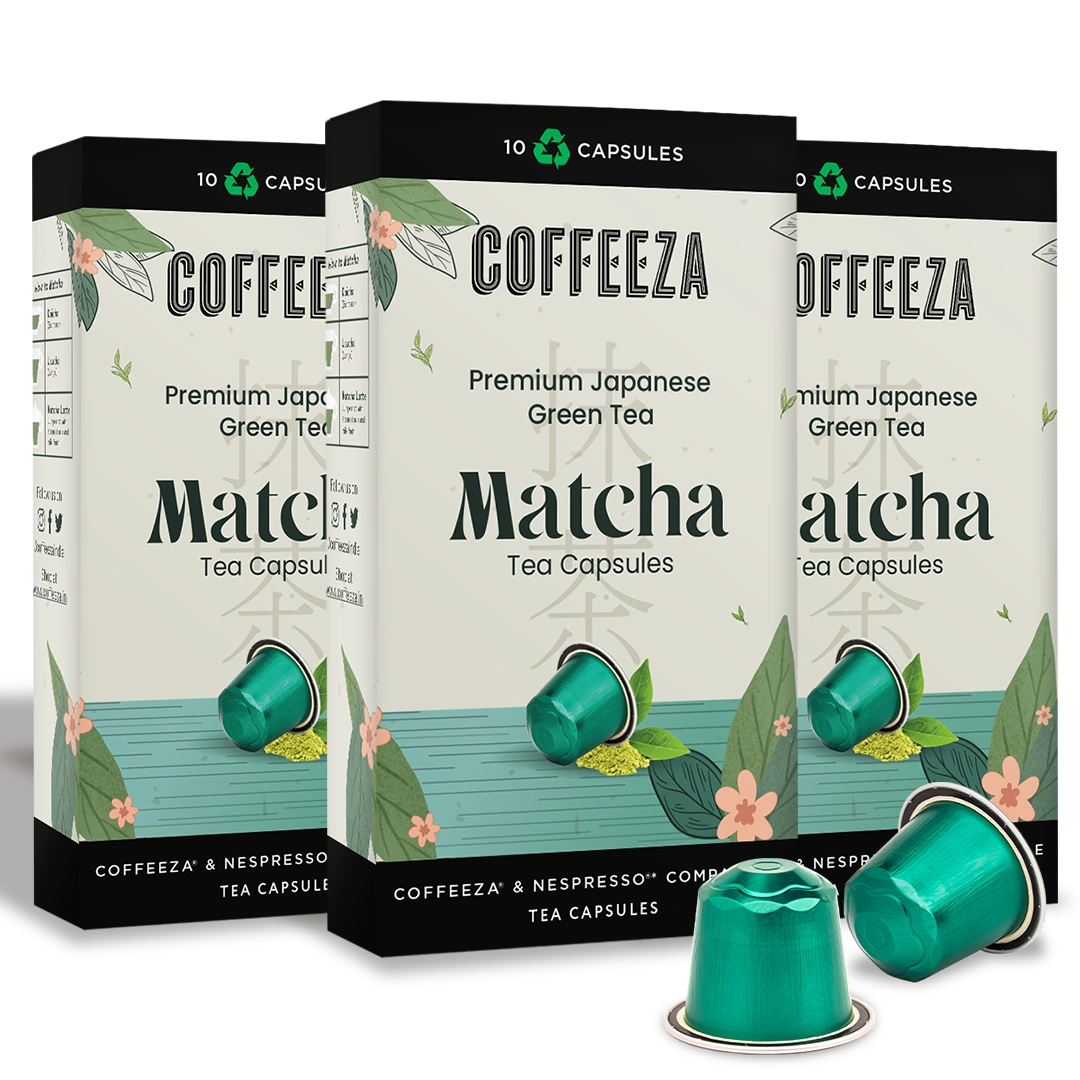 Matcha Green Tea Capsules, 100% Pure Japanese Matcha, Aluminium Capsules