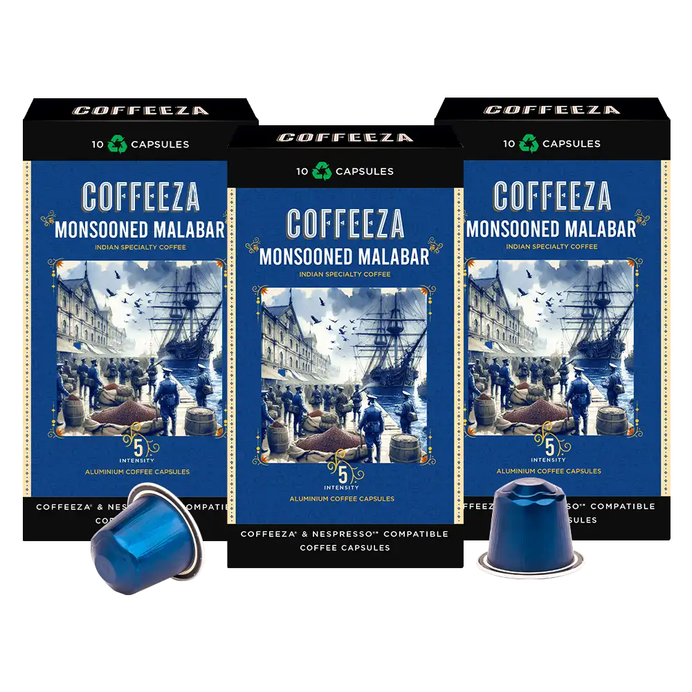 Monsooned Malabar 100% AA Arabica Aluminium Coffee Capsules
