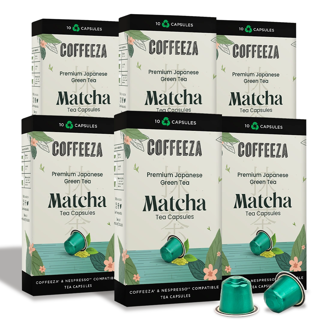 Matcha Green Tea Capsules, 100% Pure Japanese Matcha, Aluminium Capsules