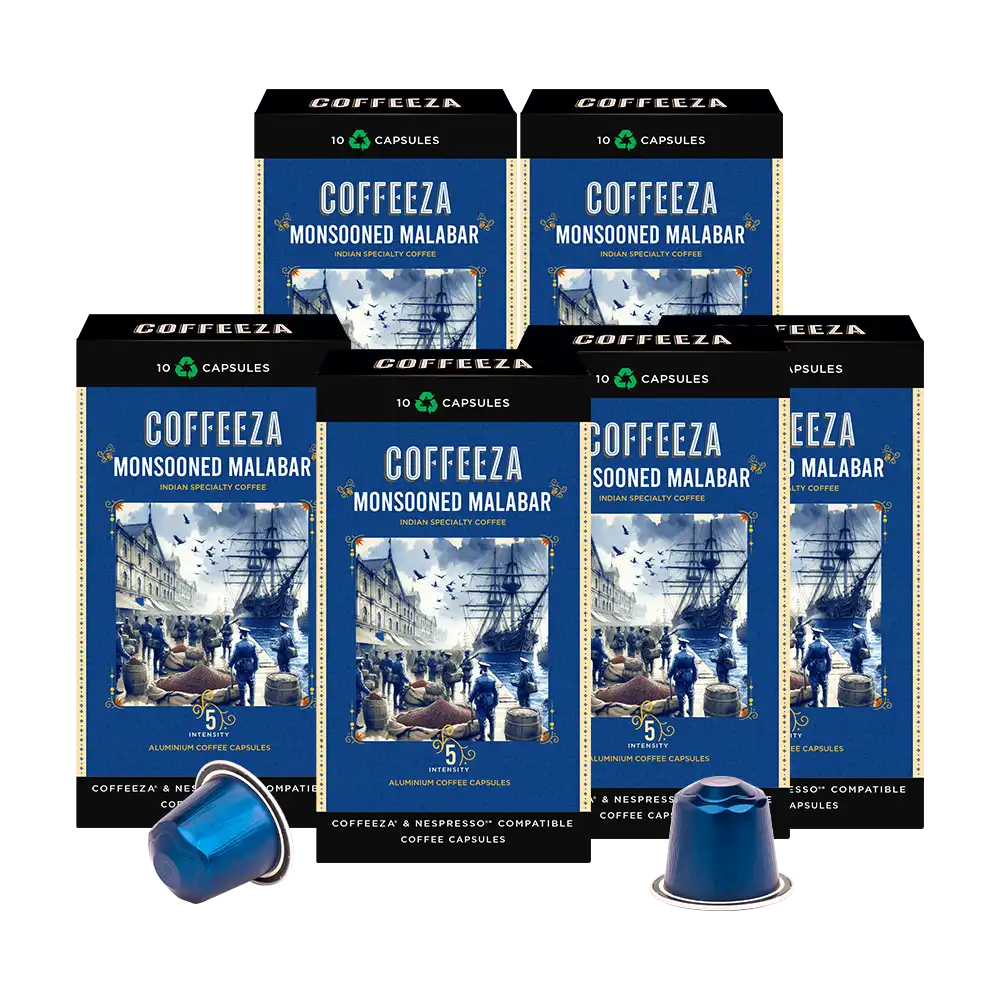 Monsooned Malabar 100% AA Arabica Aluminium Coffee Capsules