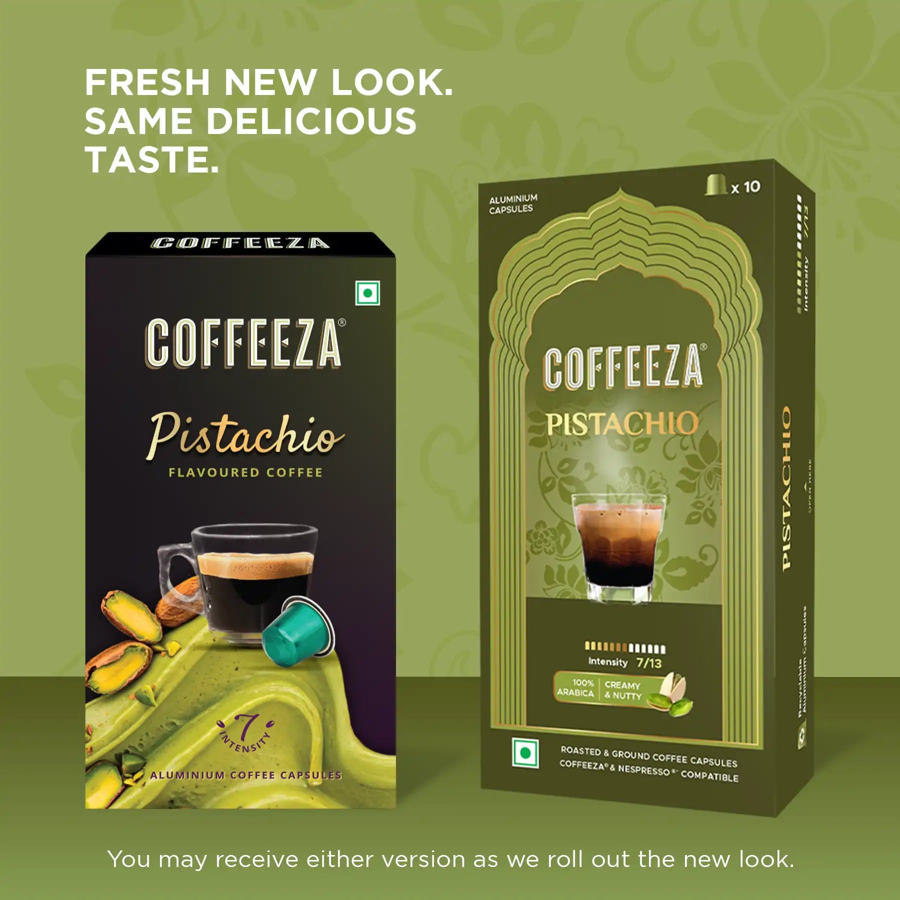 Pistachio 100% Arabica Flavoured Aluminium Coffee Capsules (Limited Edition)