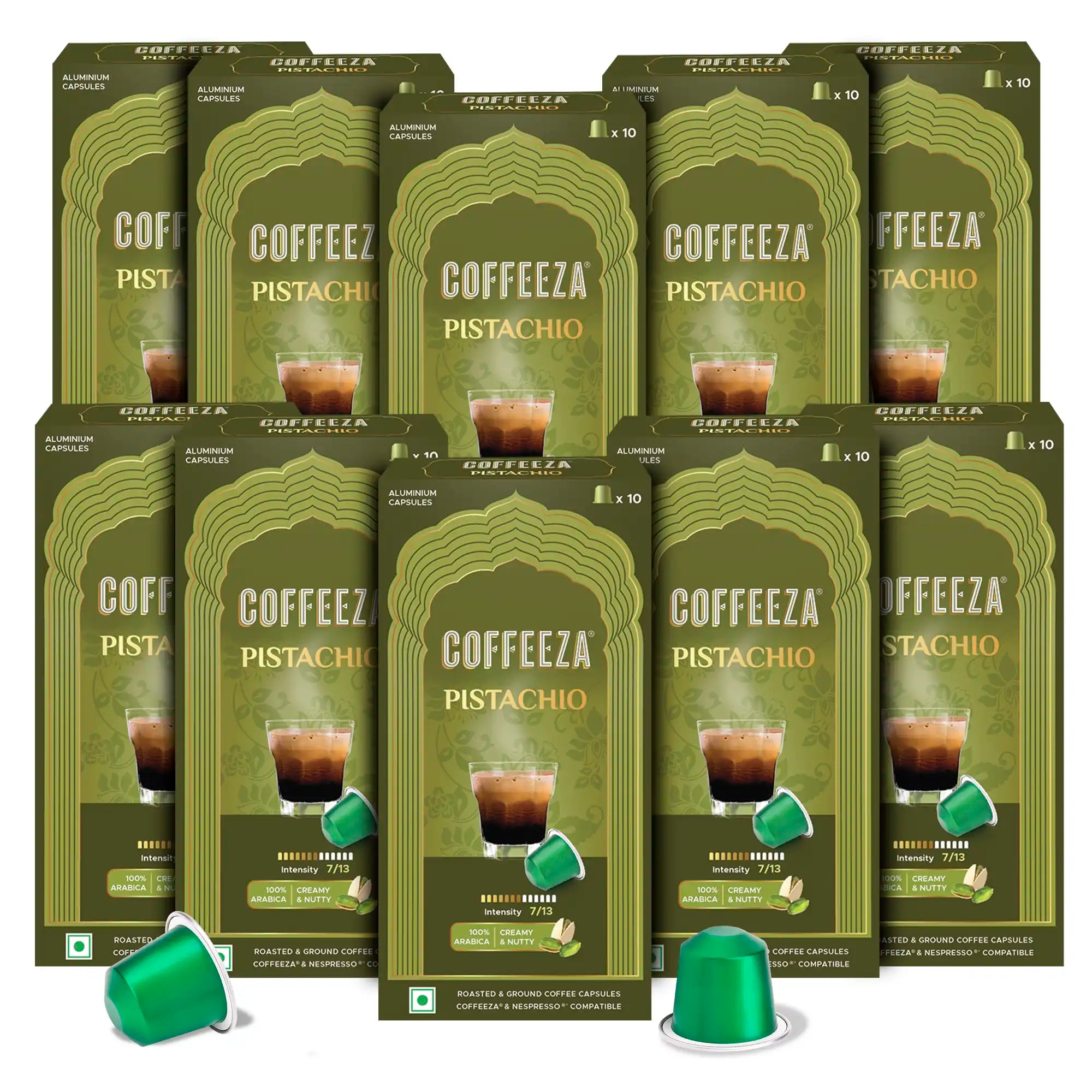 Pistachio 100% Arabica Flavoured Aluminium Coffee Capsules (Limited Edition)