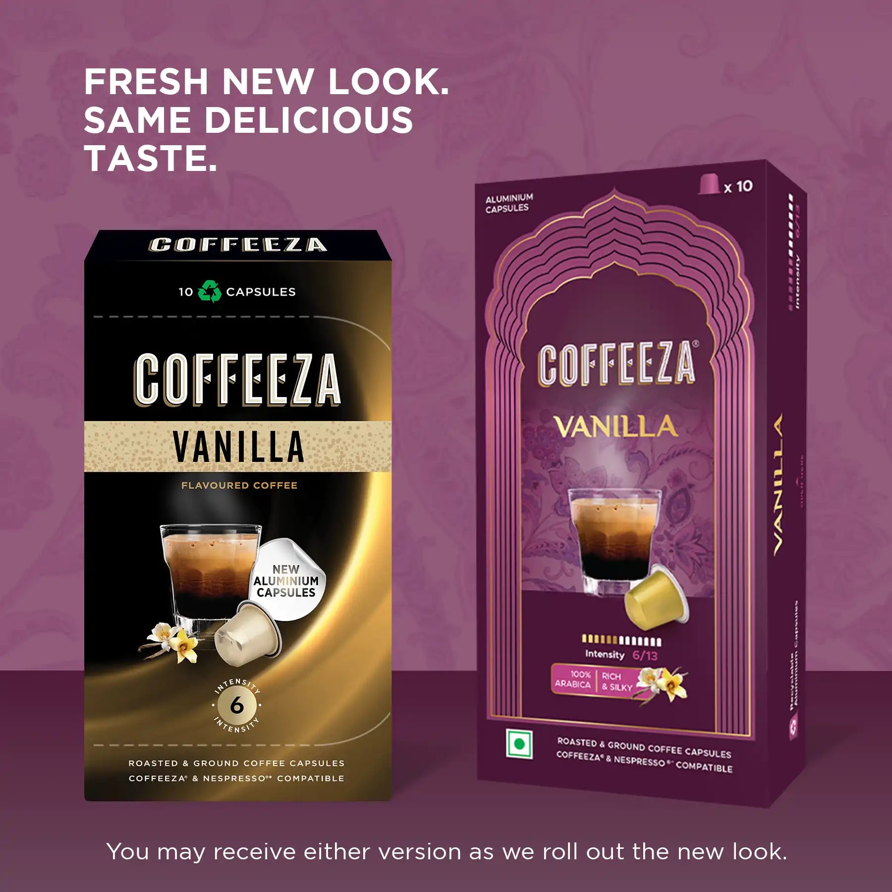 Vanilla 100% Arabica Flavoured Aluminium Coffee Capsules